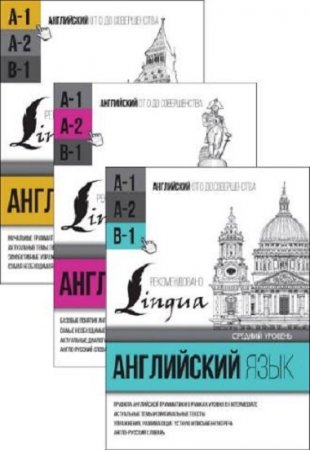 Обложка к Сергей Матвеев. Английский от 0 до совершенства. Уровень. A1 Elementary, А2 Pre-Intermediate, B1 Intermediate